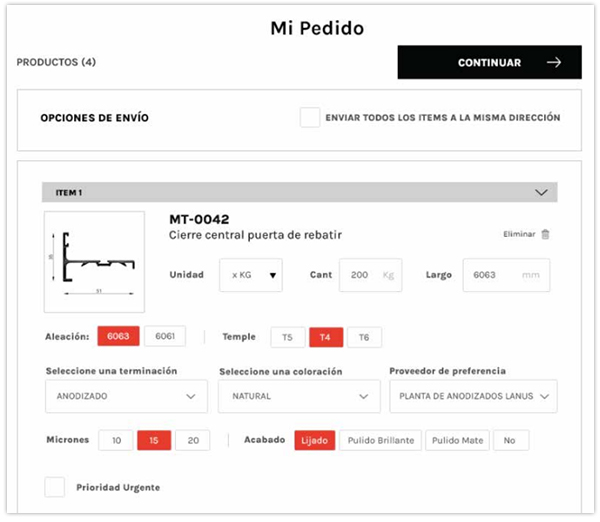 Caracter�sticas configurables