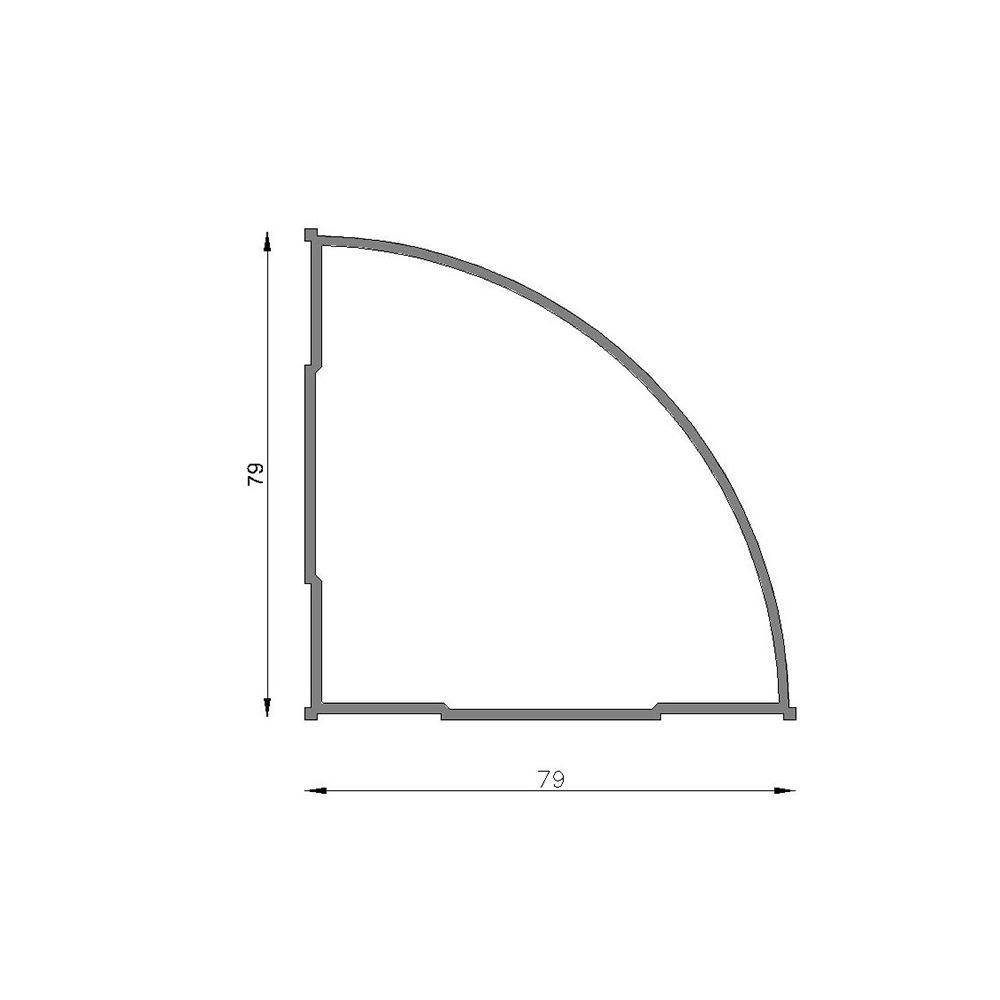 Columna acople curvo