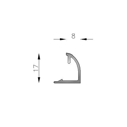 Contravidrio curvo interior 8mm
