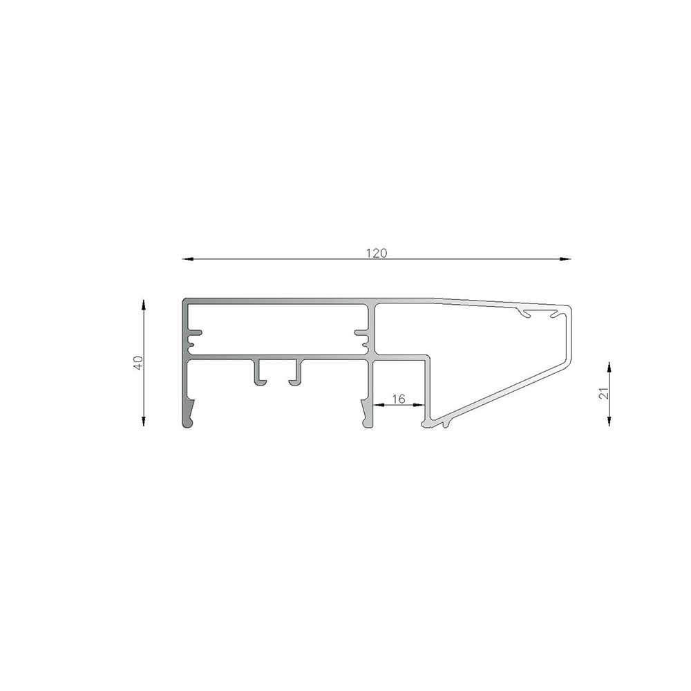 Pasamanos recto de 1200mm p/ vidriosellado