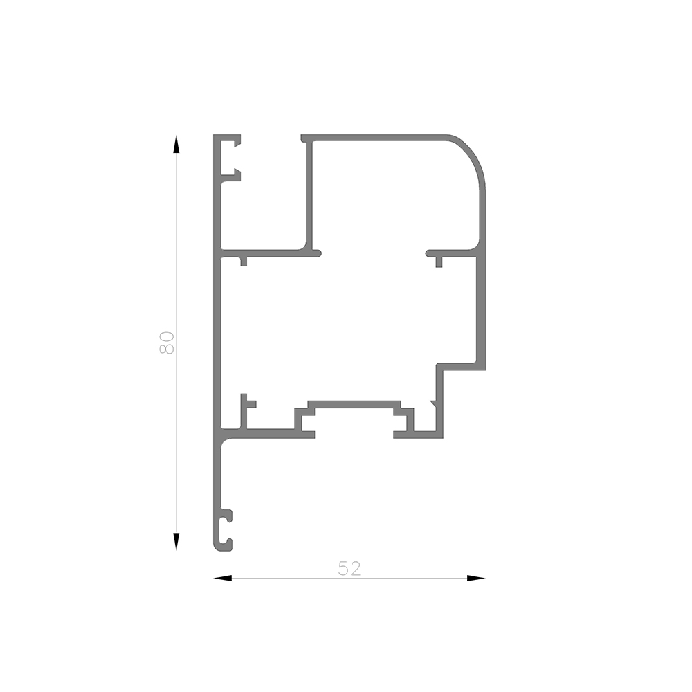 Hoja Ventana proyectante recta