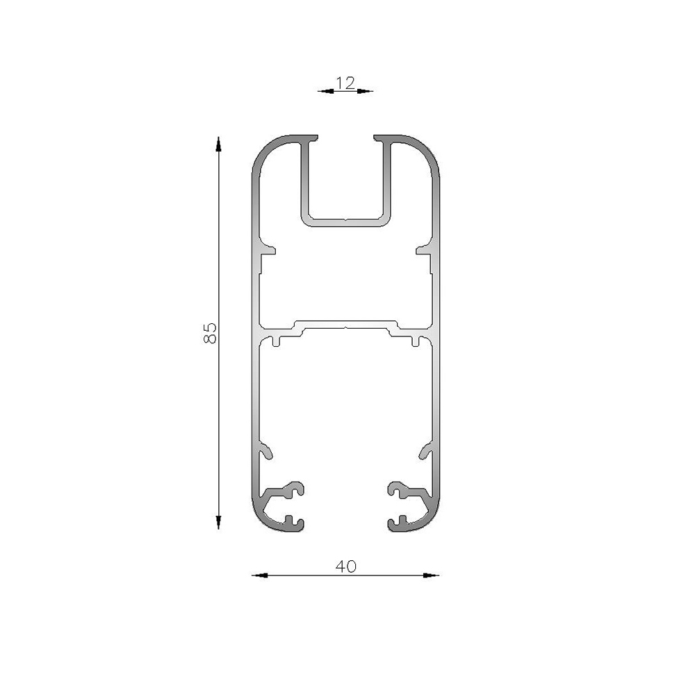 Hoja Corrediza VS luz 12mm corte a 45�