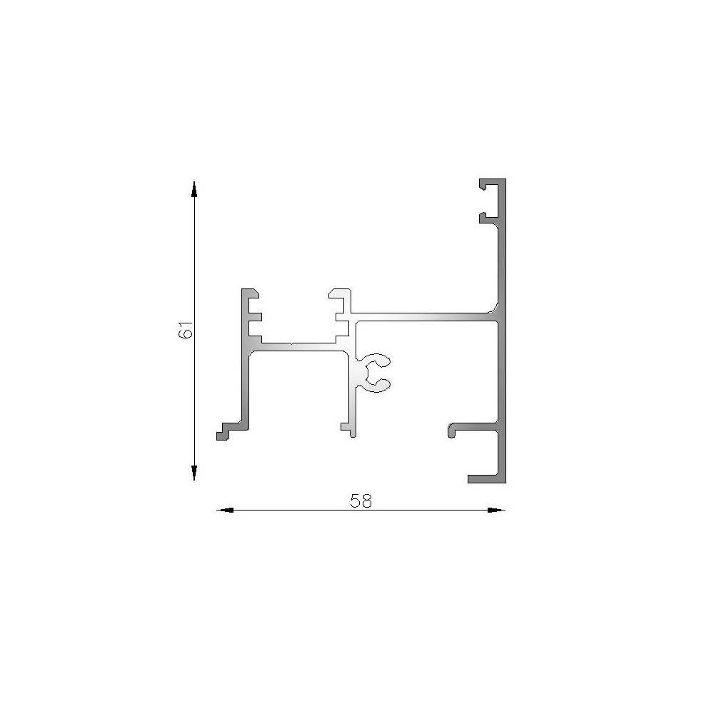 Encuentro central para puerta de rebatir