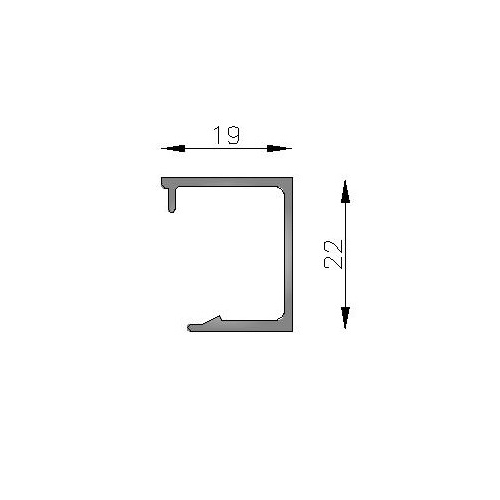 Contravidrio recto interior 15mm parag�nico