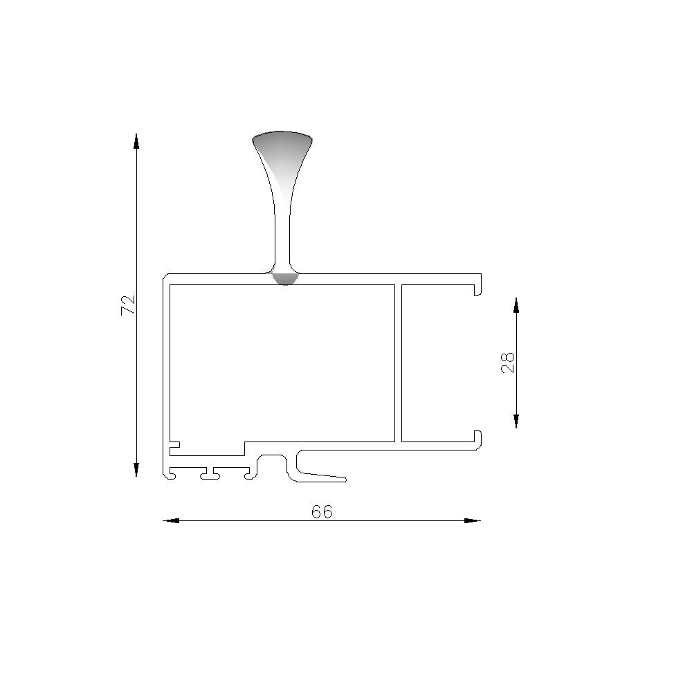 Parante central reforzado corte a 90�