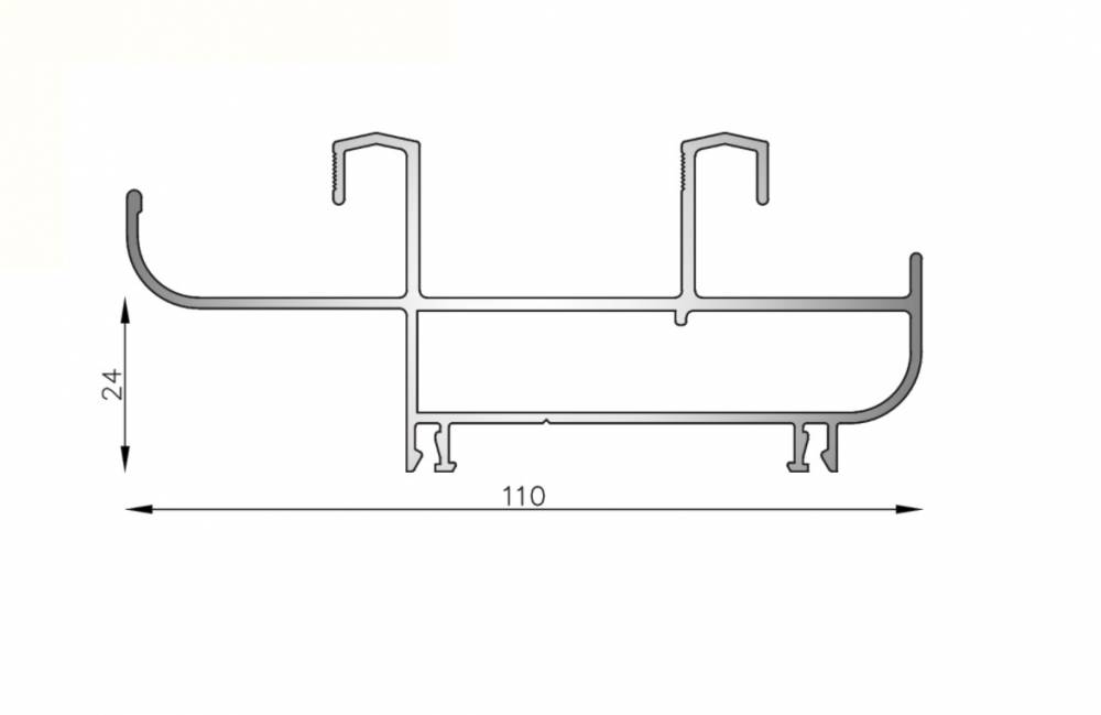 Marco de dos gu�as corte a 45�