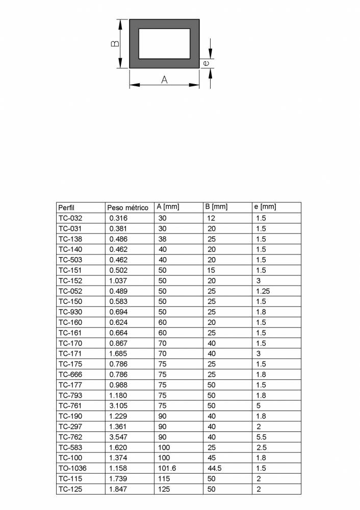 Tubo rectangular 90x40x2  