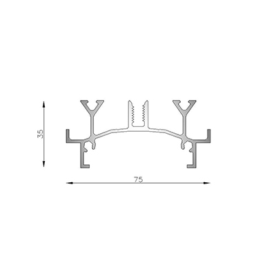 TRAV. TECHO VIDRIADO 6063 T5