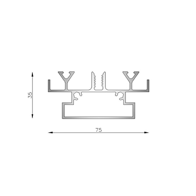 TRAV. TECHO VIDRIADO 6063 T5