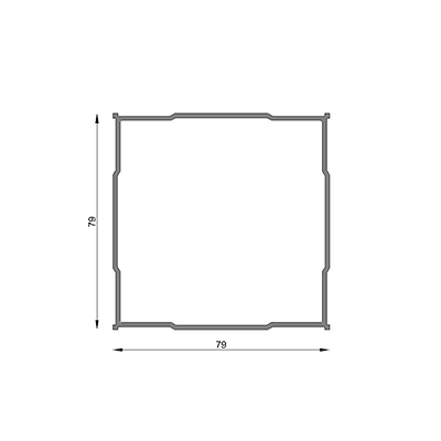 COLUMNA ACOPLE RECTO 6063 T5