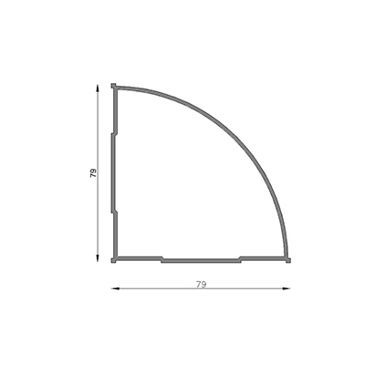 COLUMNA ACOPLE CURVO 6063 T5