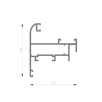 VENTILUZ CURVA 6063 T5
