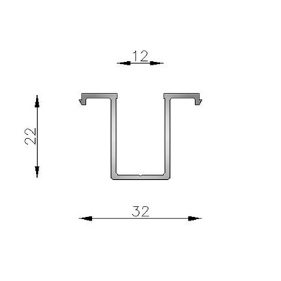 ADAPTADOR VIDRIO SIMPLE6063 T5