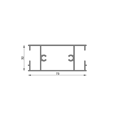 TRAVESA�O PUERTA 6063 T5
