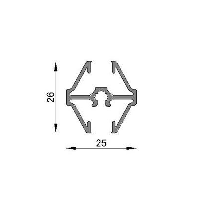 TRAVESA�O VIDRIO REP. 6063 T5
