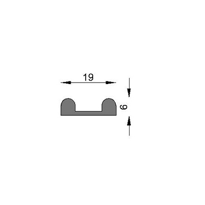 RIEL VITRINA 6063 T5