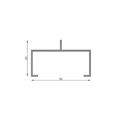 CANAL ALETADO 90x40 6063 T5