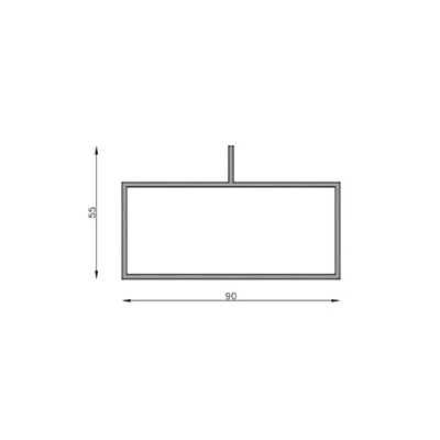 TUBO ALETADO 90x40 6063 T5