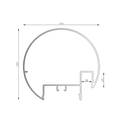 PASAMANOS 114MM        6063 T5
