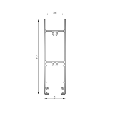 ZOCALO CORREDIZA 6063 T5