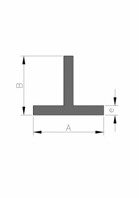 T DE 25.4X25.4X1 AA6063T5